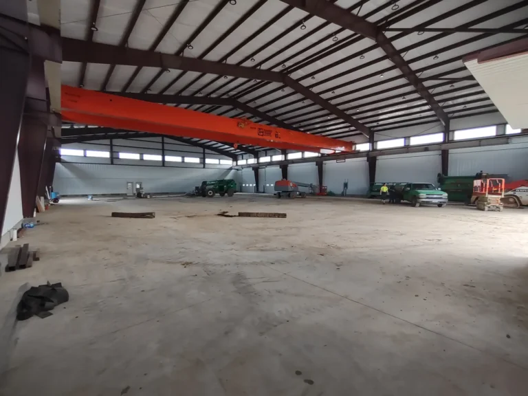 Custom Metal Building with Huge Equipment Service Doors in Muddy IL