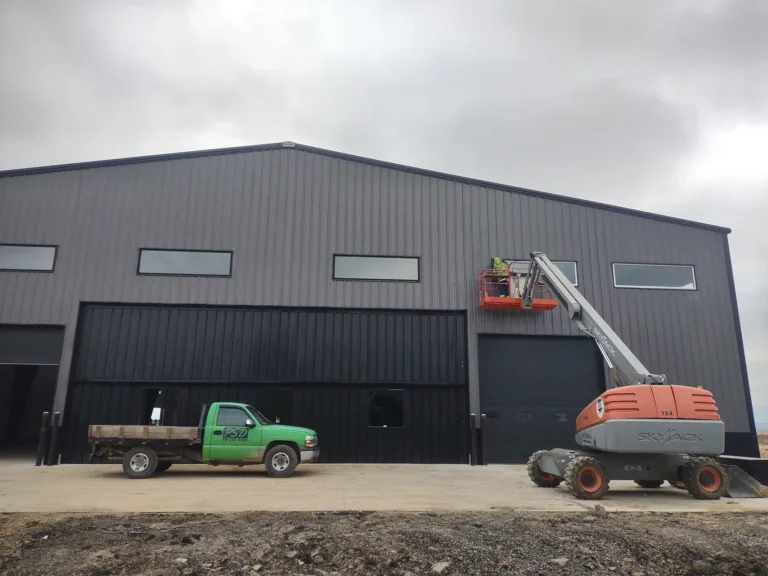 Custom Metal Building with Huge Equipment Service Doors in Muddy IL