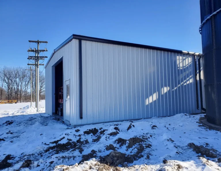new metal building constructed for Fayette County IL Water Dept